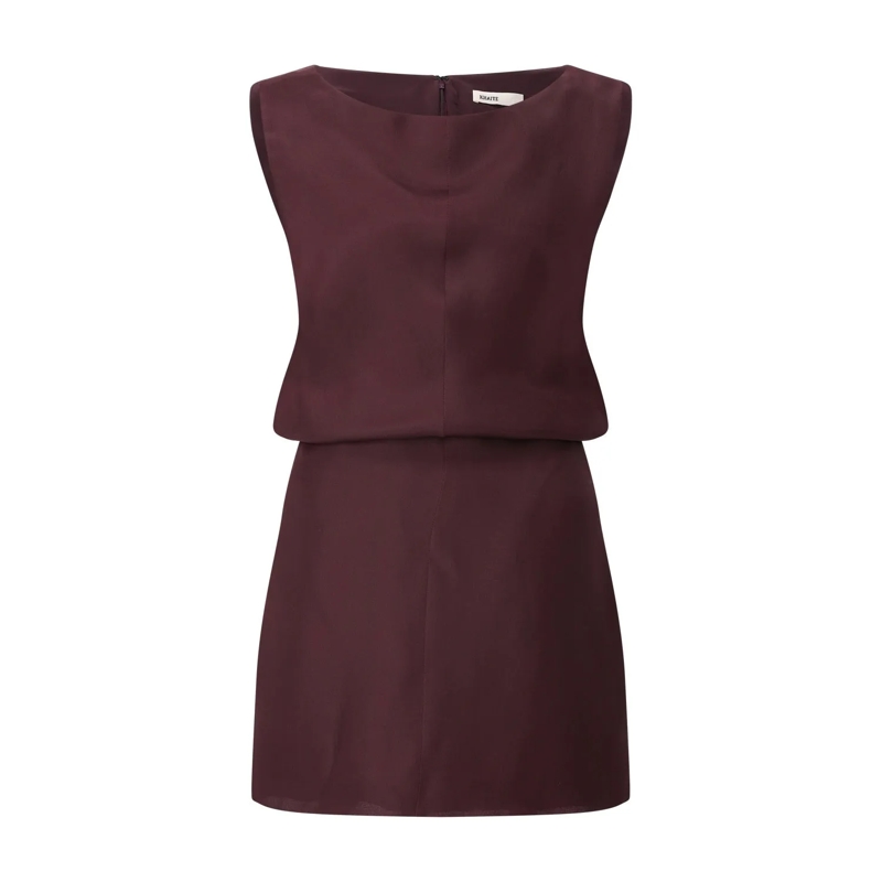 Khaite  Minikleid Toma aus Seide Dunkelrot