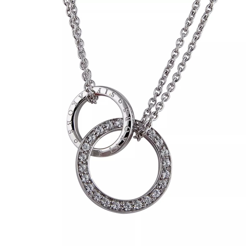 Sif Jakobs Jewellery Prato Necklace Uno White Zirconia Silver Collier court