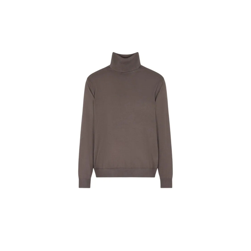 Armani Exchange Trui Regular Fit Turtleneck Sweater With Ribbed Details Grey