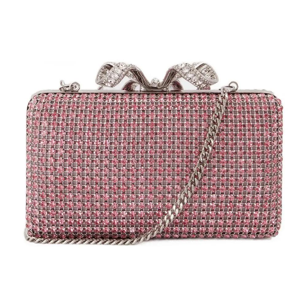 Self-portrait Clutches Crystal Box Clutch Synthetic Pink in roze