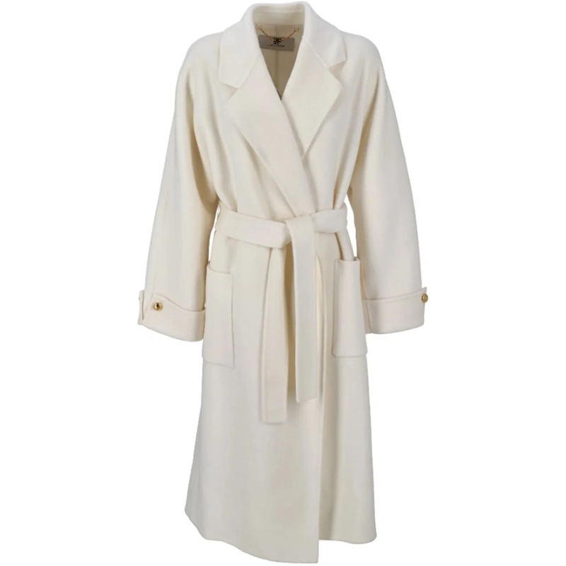 Elisabetta Franchi Übergangsjacke Coats Latte braun