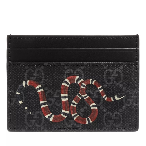 Gucci Kingsnake Print GG Supreme Card Case Black/Multi Korthållare