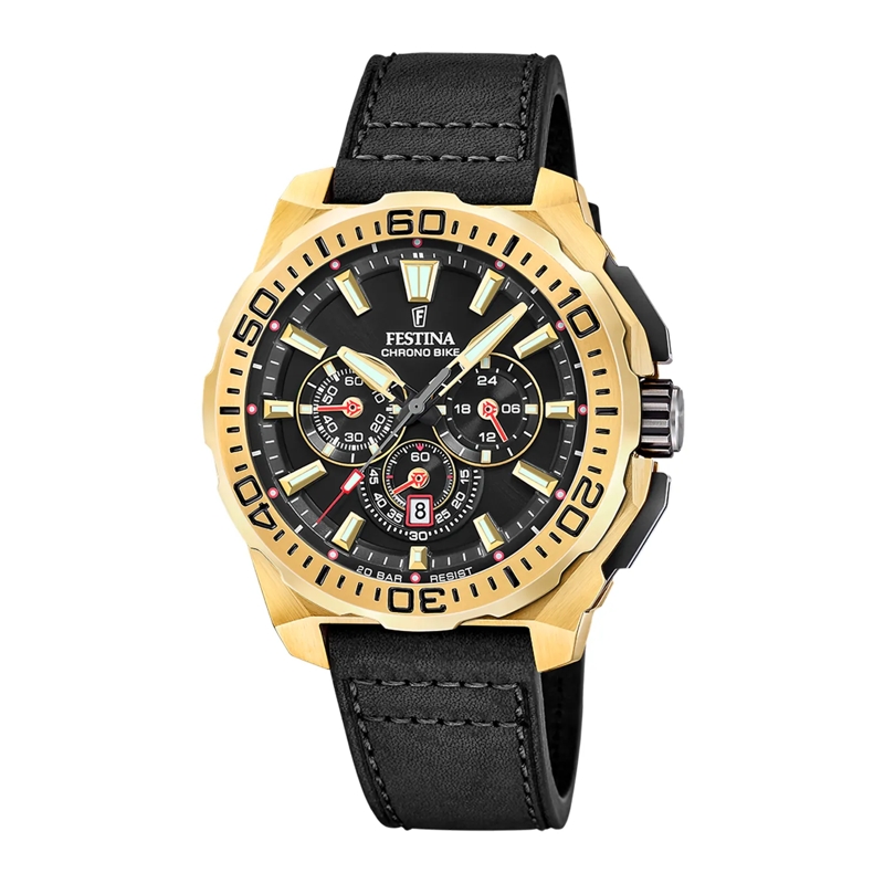 Festina Chronograph Chrono Bike Uhr Gold