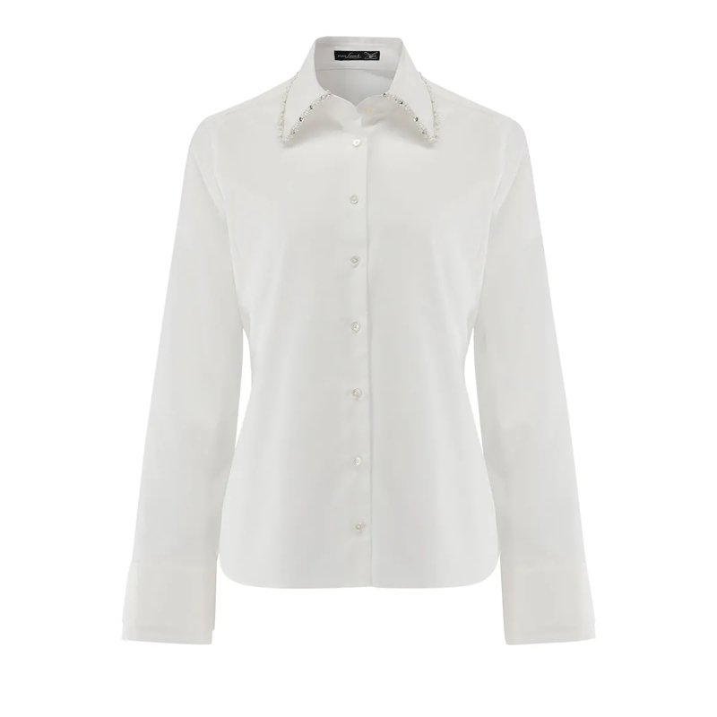 VAN LAACK Bluse Bluse Modern Fit Uni weiss