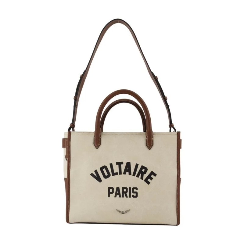 Zadig & Voltaire Tote Angel Voltaire Shopping Bag - Cotton - Beige Neutrals