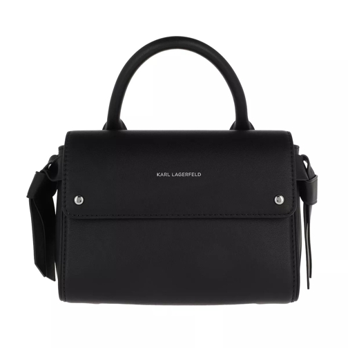 Karl Lagerfeld Ikonic Mini Top Handle Bag Black Satchel