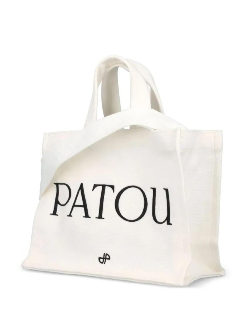 Patou Totes & shoppers Cream White Small Bag With Logo in beige