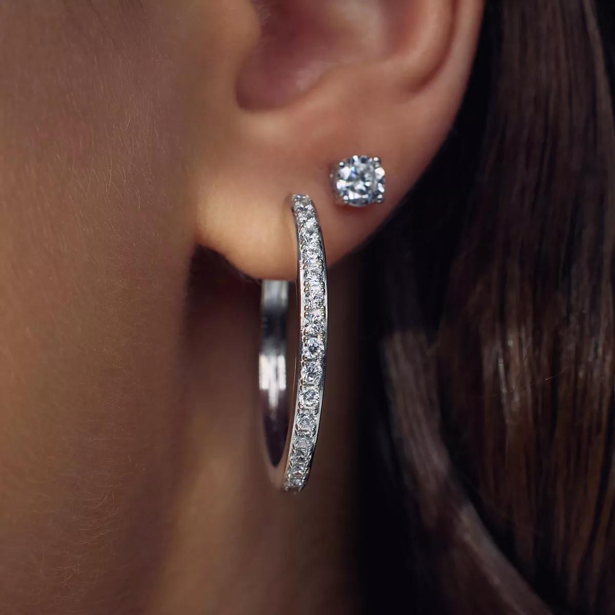 Thumbnail - Parte Di Me Ohrringe - Santa Maria della Base 925 sterling silver hoop ea - Gr. unisize - in Silber - für Damen