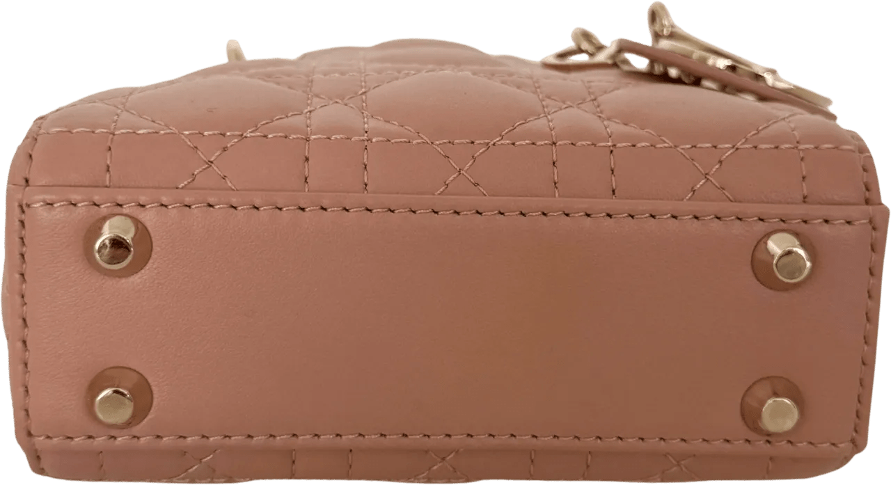 Thumbnail - Christian Dior Hobo Bags - Dior Lady Dior Micro Bag Lambskin Rose de Vents Fu - Gr. unisize - in Gold - für Damen