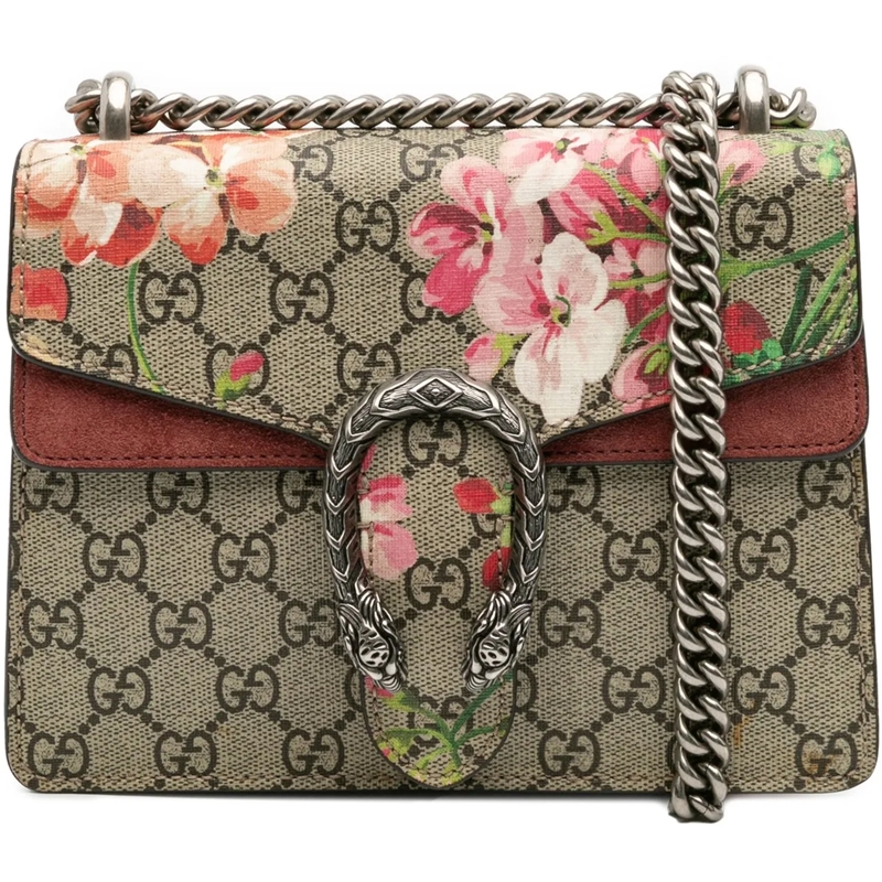 Gucci Sac à bandoulière Small GG Supreme Blooms Dionysus Crossbody braun