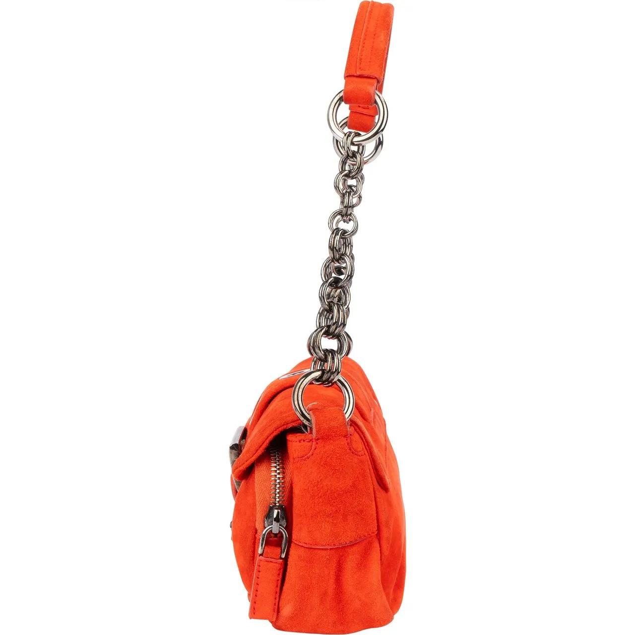 Thumbnail - Prada Crossbody Bags - Prada Orange Suede Triangle Shoulder Bag - Gr. unisize - in Bunt - für Damen