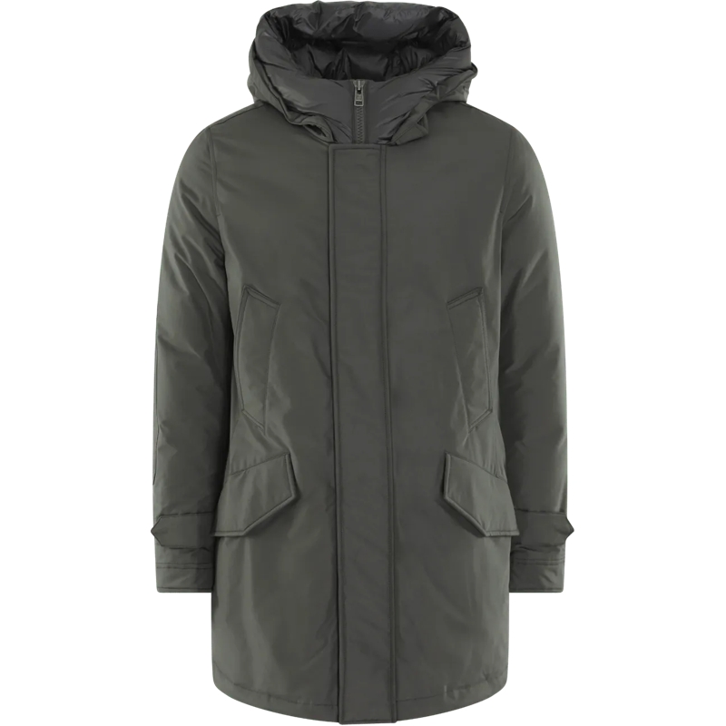 Woolrich Doudoune Heren Polar High Collar Parka Grijs grau