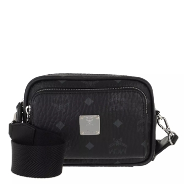 MCM Aren Small Visetos Logo Monogram Black Crossbody Sling Bag – The Closet  New York