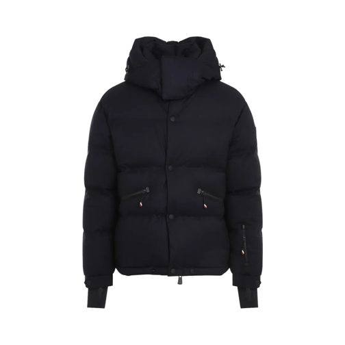 Moncler Daunenjacken Krun Navy Blue Virgin Wool Jacket Black