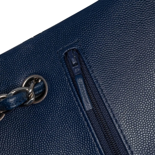 Chanel Sac à bandoulière 2017-2018 Jumbo Classic Caviar Double Flap blau (Image 2)