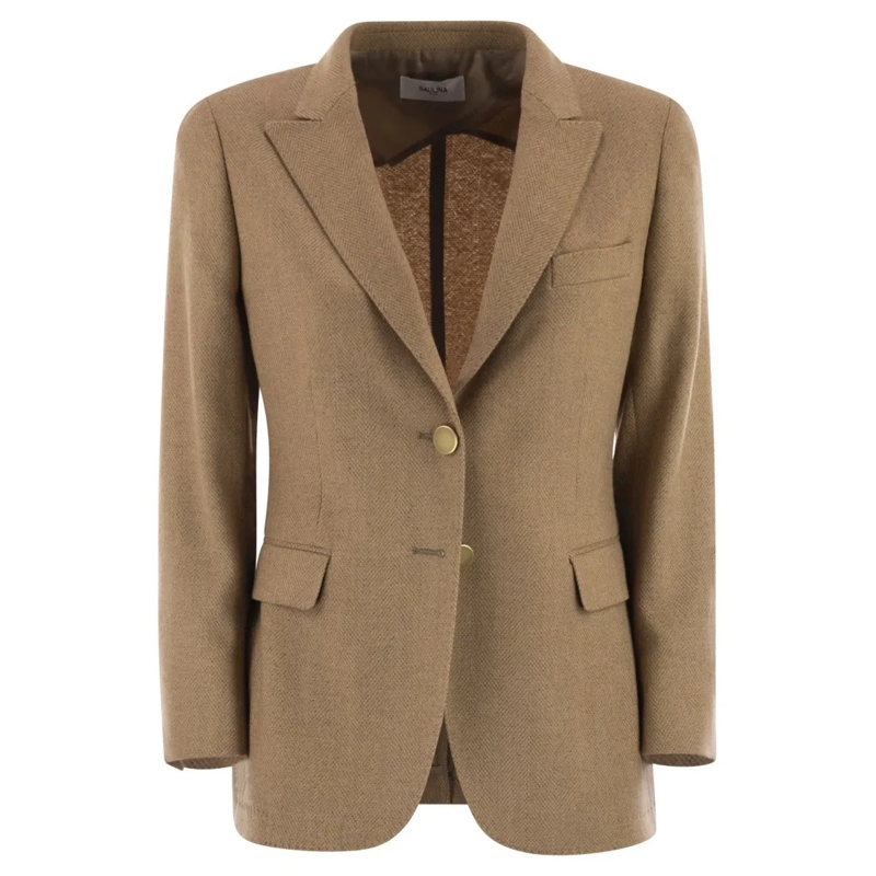 Saulina Blazer Angelica - Two-Button Blazer Brown