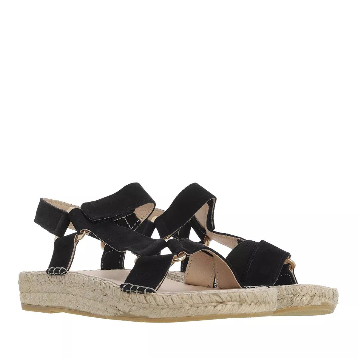 Espadrij l’originale Espadrilles - Verdon Velour - Gr. 38 (EU) - in Schwarz - für Damen