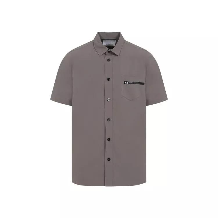 Sacai - Taupe Matte Taffeta Shirt - Größe 4 - gray