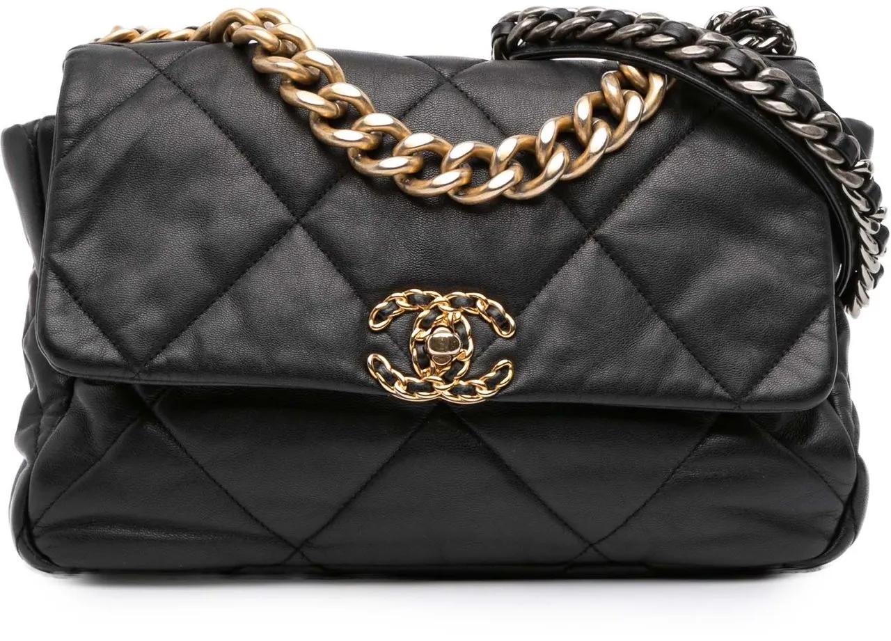Chanel Hobo Bags - Large Lambskin 19 Flap - Gr. unisize - in Schwarz - für Damen