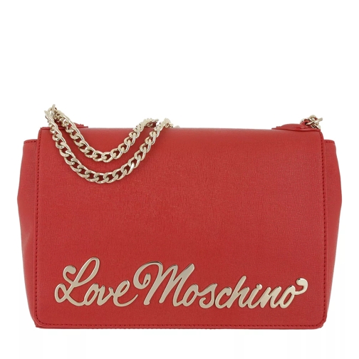 Love Moschino Letter Shoulder Bag Rosso Borsetta a tracolla