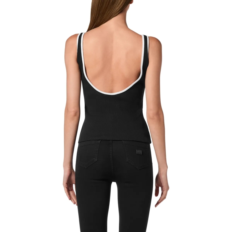 Philipp Plein Top Tank-Top Hexagon schwarz(Image 2)