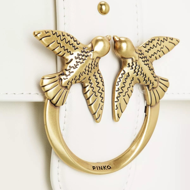 Pinko Crossbody Bag Love Mini Icon Simply 12 Cl Bianco Banco Antique Gold(Image 4)