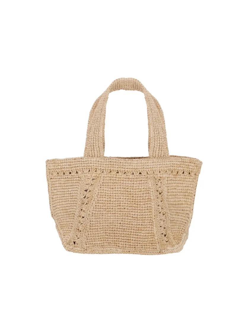 Patou Shoppers & Totes Small Trapeze Tote – Beige in beige
