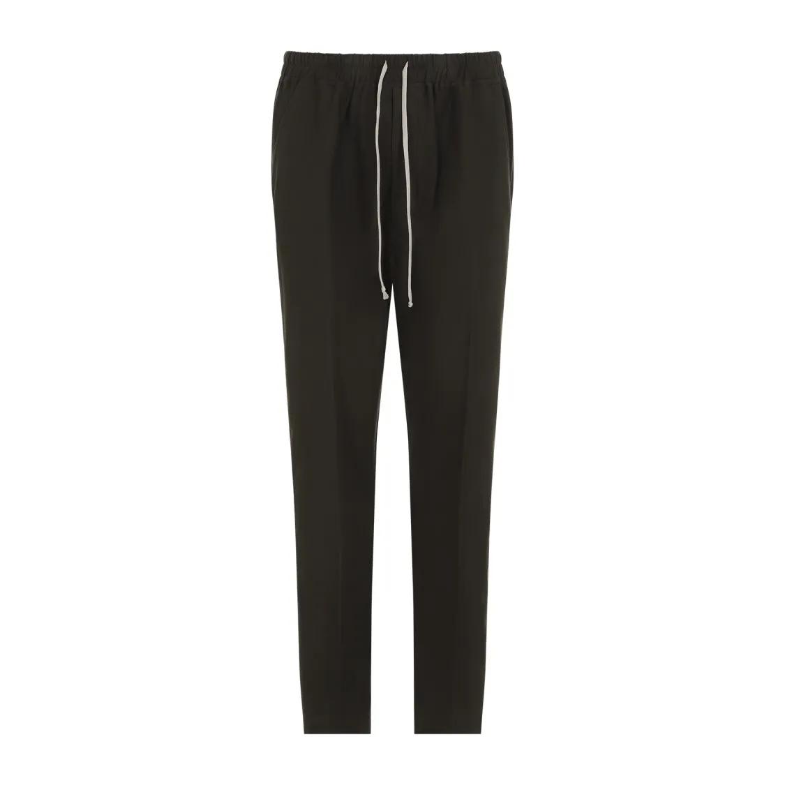 Rick Owens - Forest Green Cotton Drawstring Long Pants - Größe 48 - schwarz