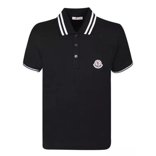 Moncler Cotton Polo Shirt Black 