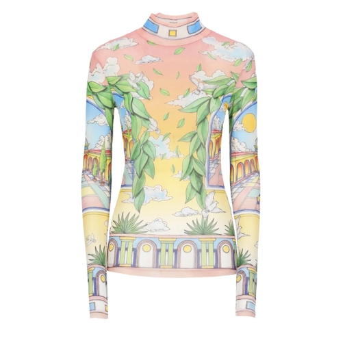 Casablanca Multicolor T-Shirt With Print Multicolor Hauts à manches longues