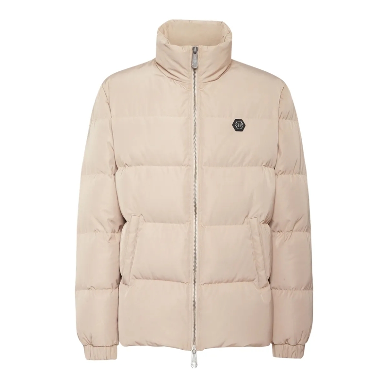 Philipp Plein Lederjacke Jacke beige