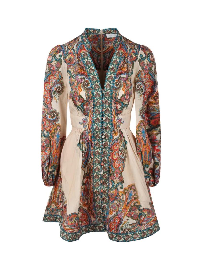 Thumbnail - Zimmermann - Ottie Plunge Dress - Größe 1 - beige