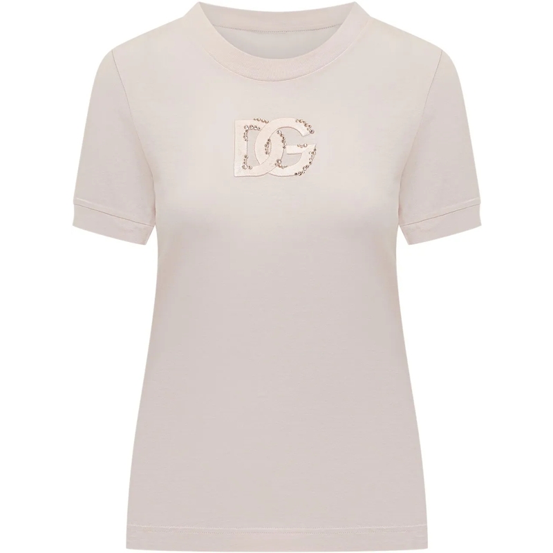 Dolce&Gabbana T-shirt T-shirt Girocollo con Logo weiß