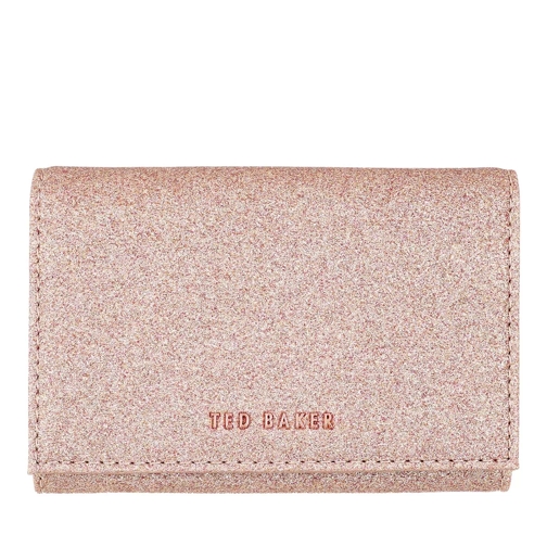 Ted Baker BECCKAA Glitter Small Fold Purse ROSEGOLD Flap Wallet