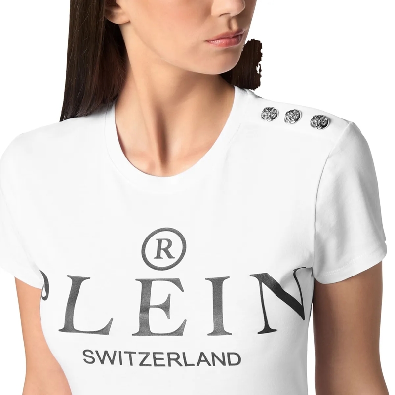 Philipp Plein T-Shirt T-Shirt Slim Fit Iconic Plein weiss(Image 3)