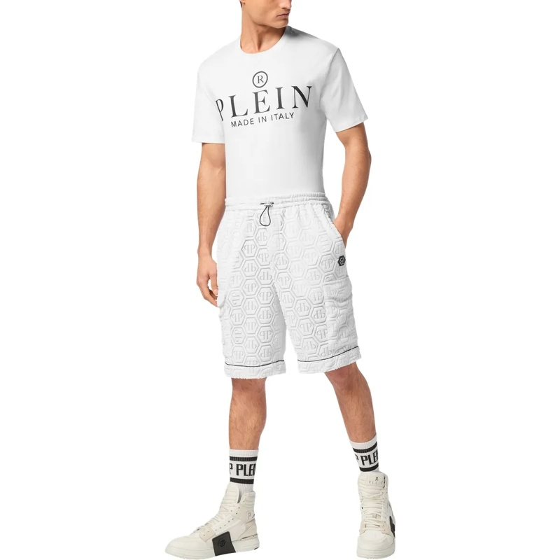 Philipp Plein Shorts Kurze Hosen Monogram weiss(Image 4)