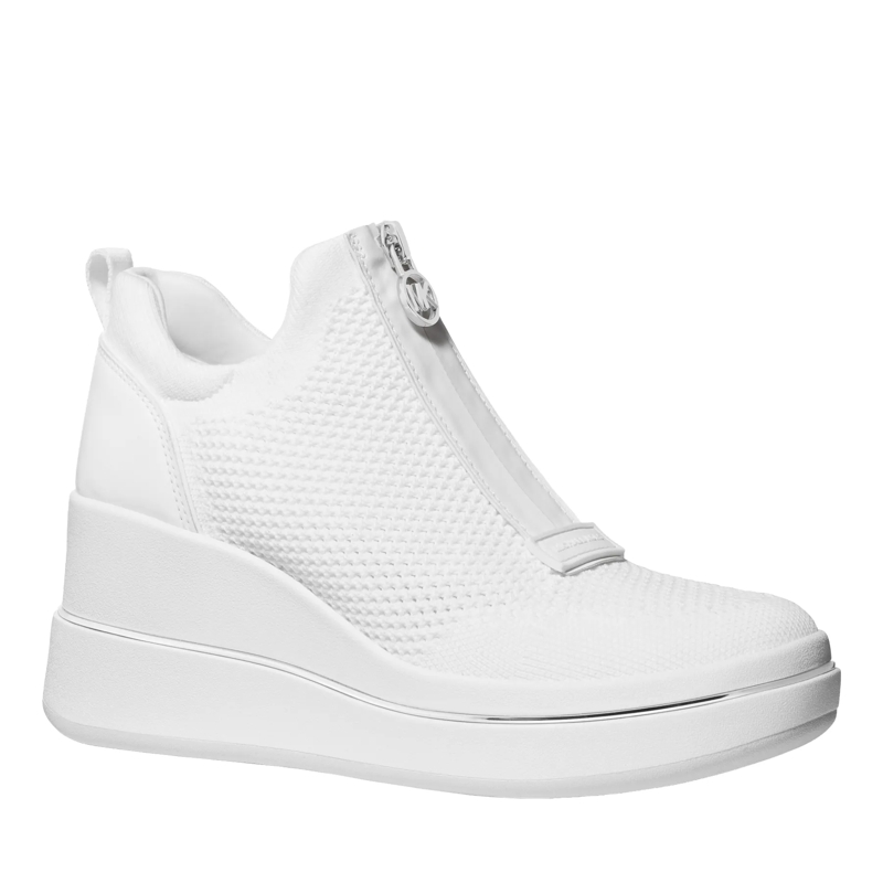 MICHAEL Michael Kors Low-Top-Sneaker Emmy Wedge Zip Slip On Optic White(Image 2)