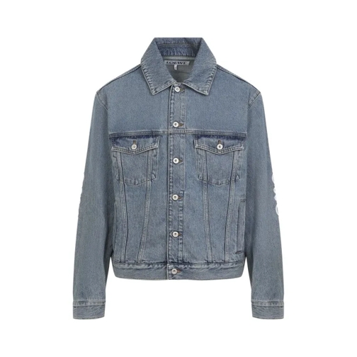 Loewe Anagram Mid Blue Cotton Jacket Blue 