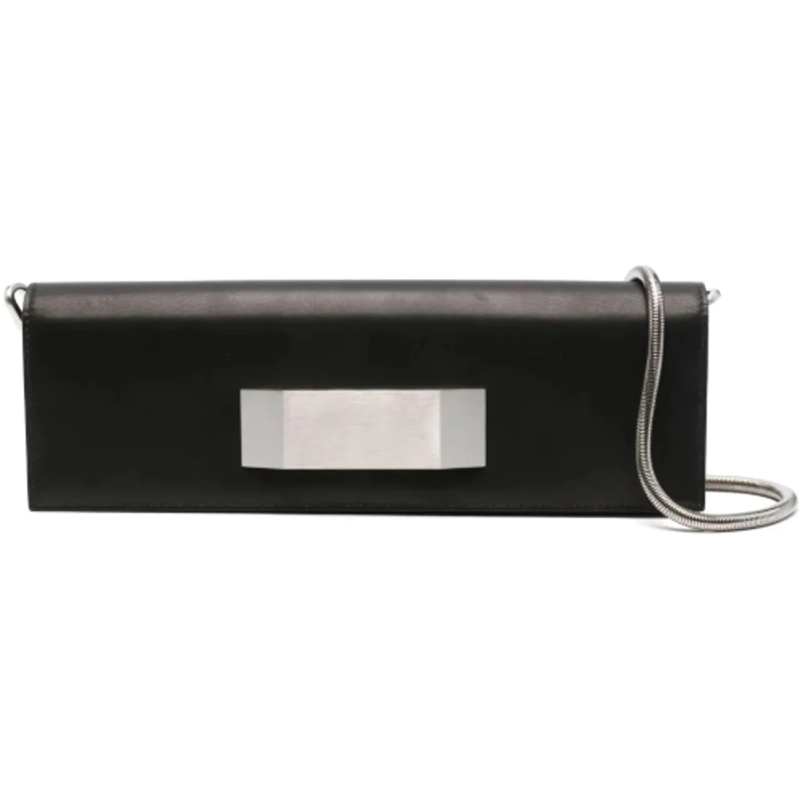 Rick Owens Tote Clutch In Pelle Griffin Bag schwarz