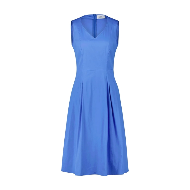 Vera Mont Mini-robe Kurzarm- Kleid mit V-Ausschnitt Blau