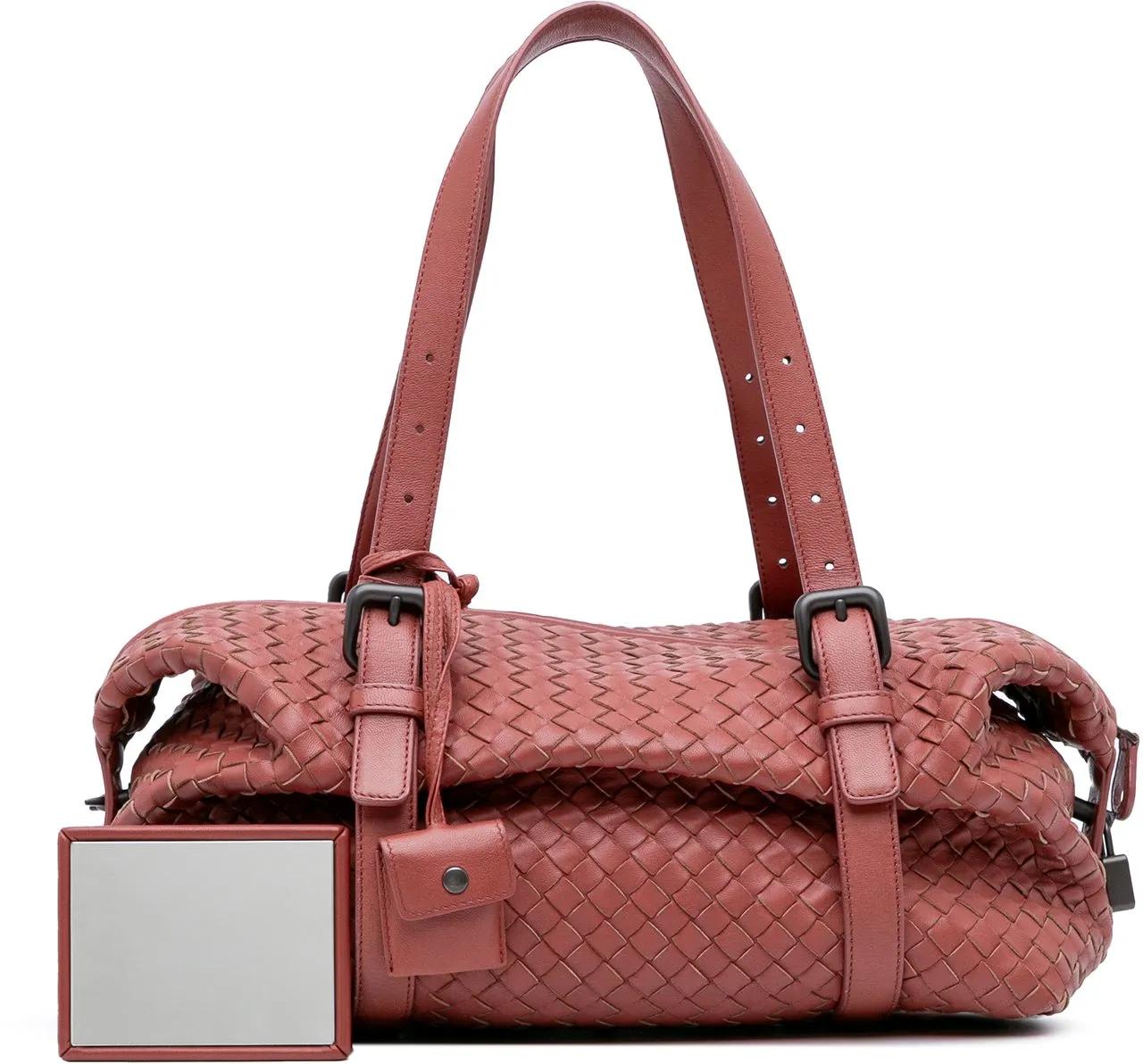 Thumbnail - Bottega Veneta Hobo Bags - Nappa Intrecciato Montaigne Shoulder Bag - Gr. unisize - in Rot - für Damen