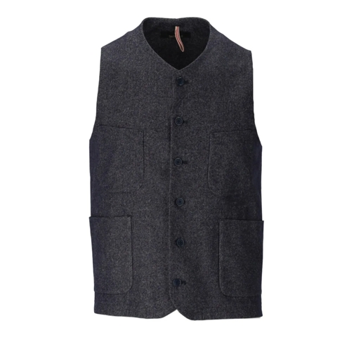 SANTANIELLO SANTANIELLO SILENE BLAUE WESTE MIT DENIM-EFFEKT blau Gilet