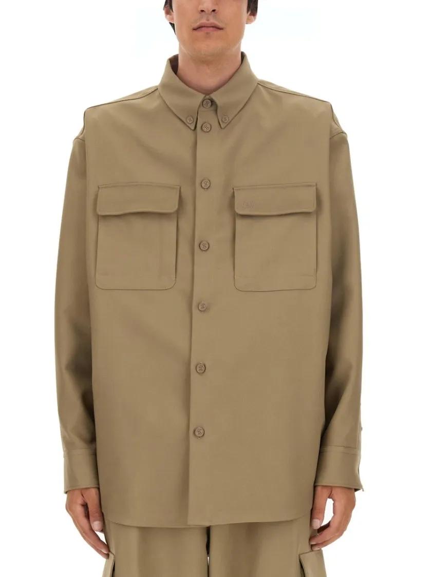 Thumbnail - Off-White - Relaxed Fit Neutrals Shirt - Größe M - beige