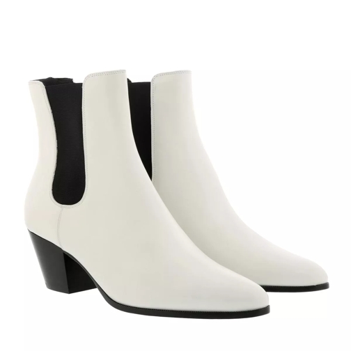 Celine Saint Germain Des Pres Boots Leather White Ankle Boot