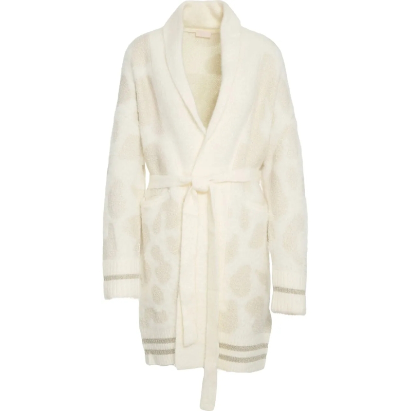 LIU JO Veste de transition Knit coat with waist belt beige