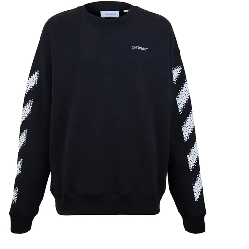 Off-White Legeres Oberteil Off White Pixel Diag Sweatshirt schwarz