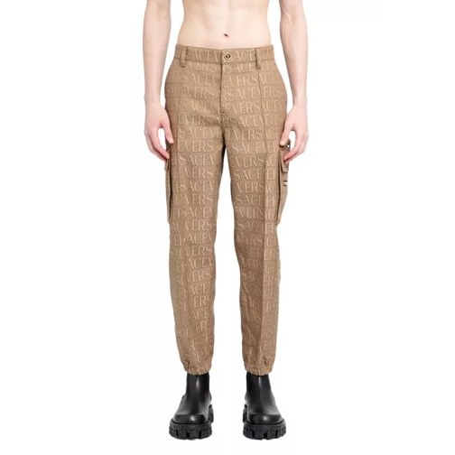 Versace All Over Cargo Trousers Brown 