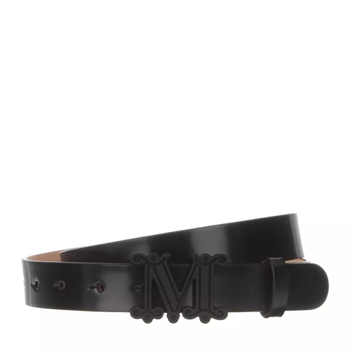 Max Mara Sarda Belt Suspenders Black Leather Belt