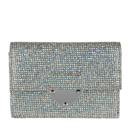 Coccinelle Glitter Wallet Flap Silver/Silver Portemonnaie mit Überschlag