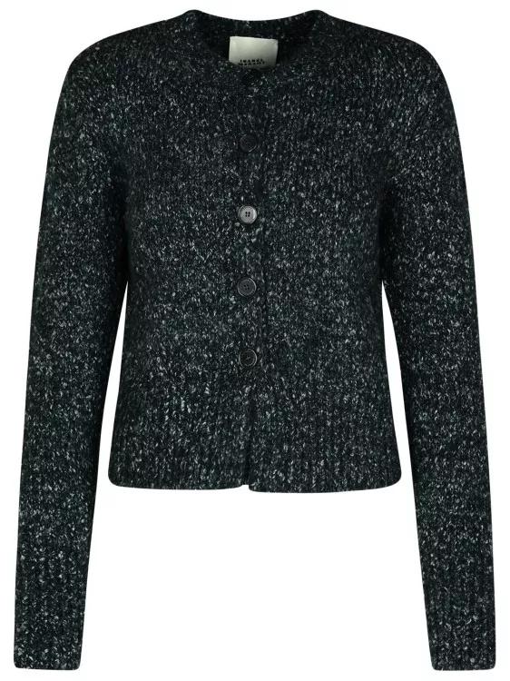 Isabel Marant - %27Kathlen%27 Grey Acrylic Blend Cardigan - Größe 40 - black